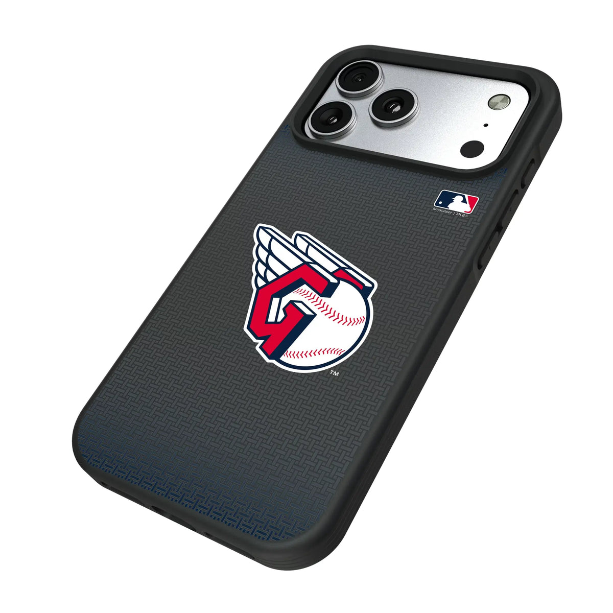 Cleveland Guardians Linen iPhone Bump Phone Case for Apple iPhone - Isometric View#Device_iPhone 17 Pro Max