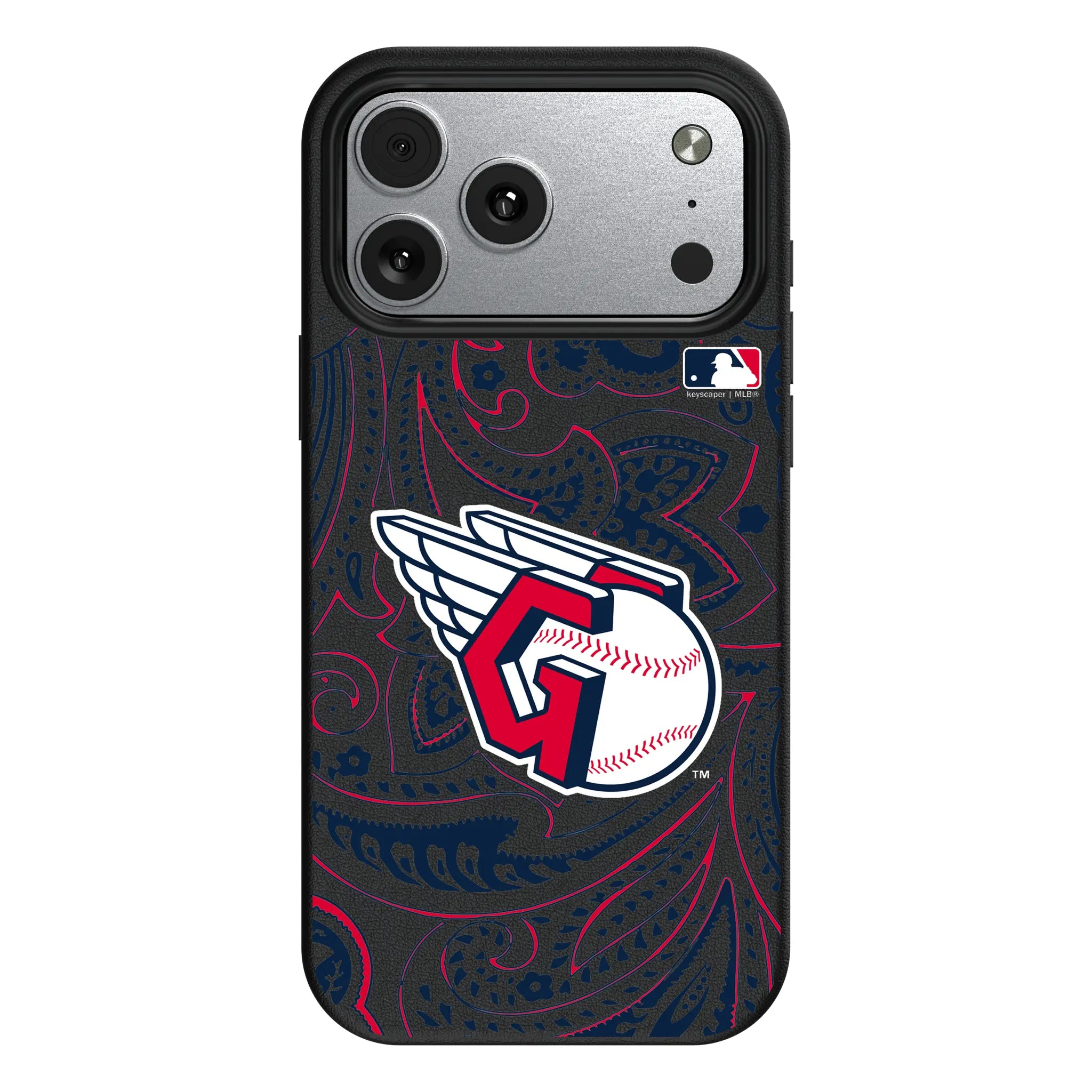 Cleveland Guardians Paisley iPhone MagSafe Compatible Phone Case for Apple iPhone#Device_iPhone 17 Pro Max
