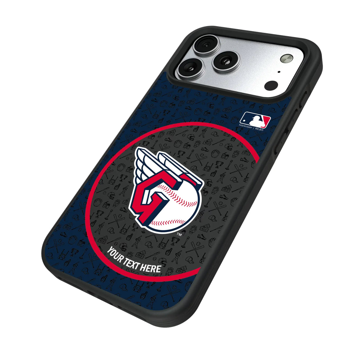 Cleveland Guardians Personalized Circle iPhone Bump Phone Case for Apple iPhone - Isometric View#Device_iPhone 17 Pro Max