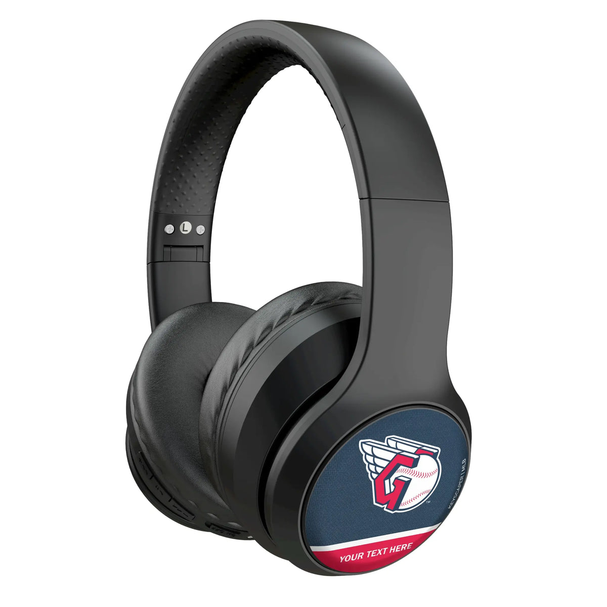 Cleveland Guardians Personalized Endzone Solid Wireless Over-Ear Headphones With Case
