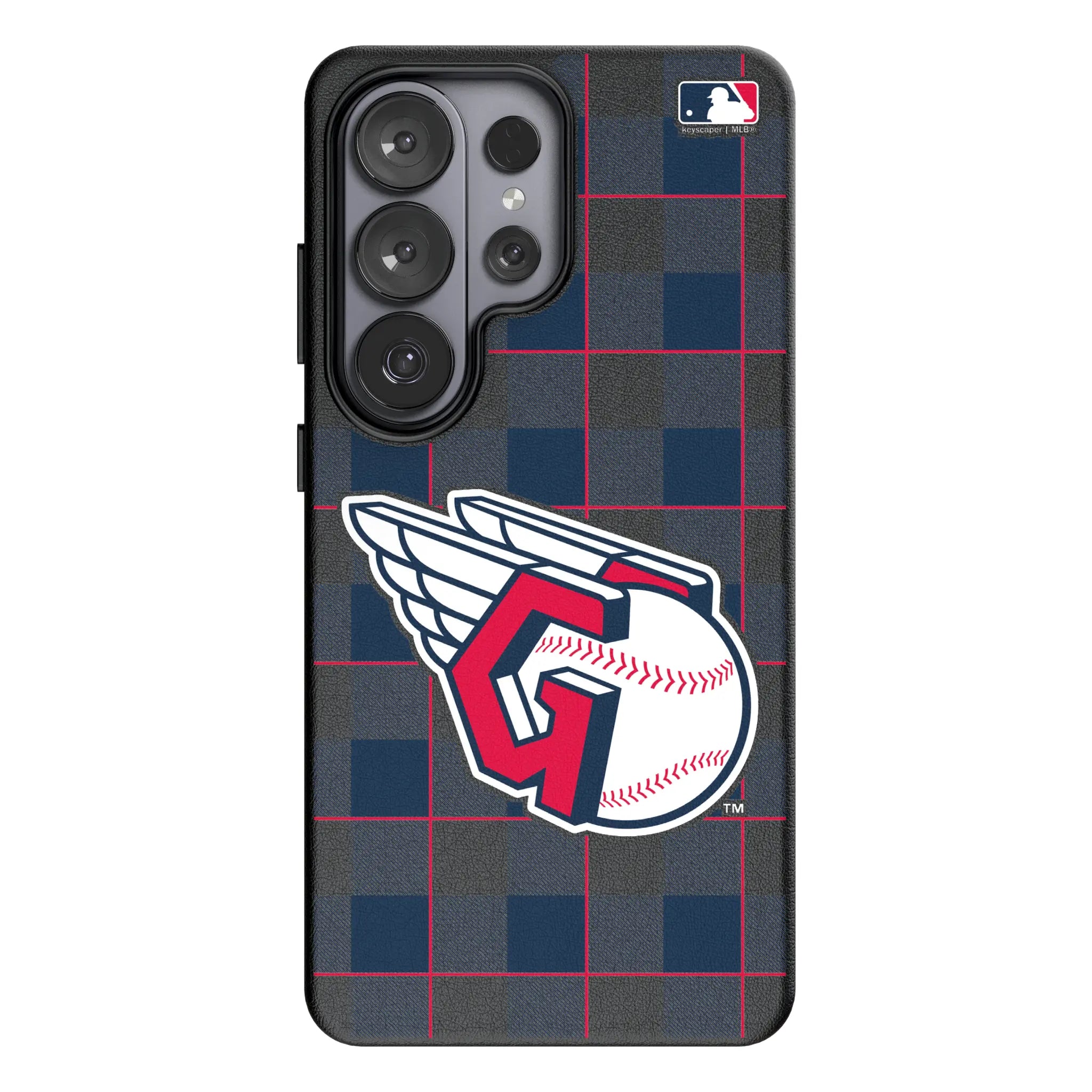 Cleveland Guardians Plaid Galaxy MagSafe Compatible Phone Case for Samsung Galaxy#Device_Galaxy S26 Ultra