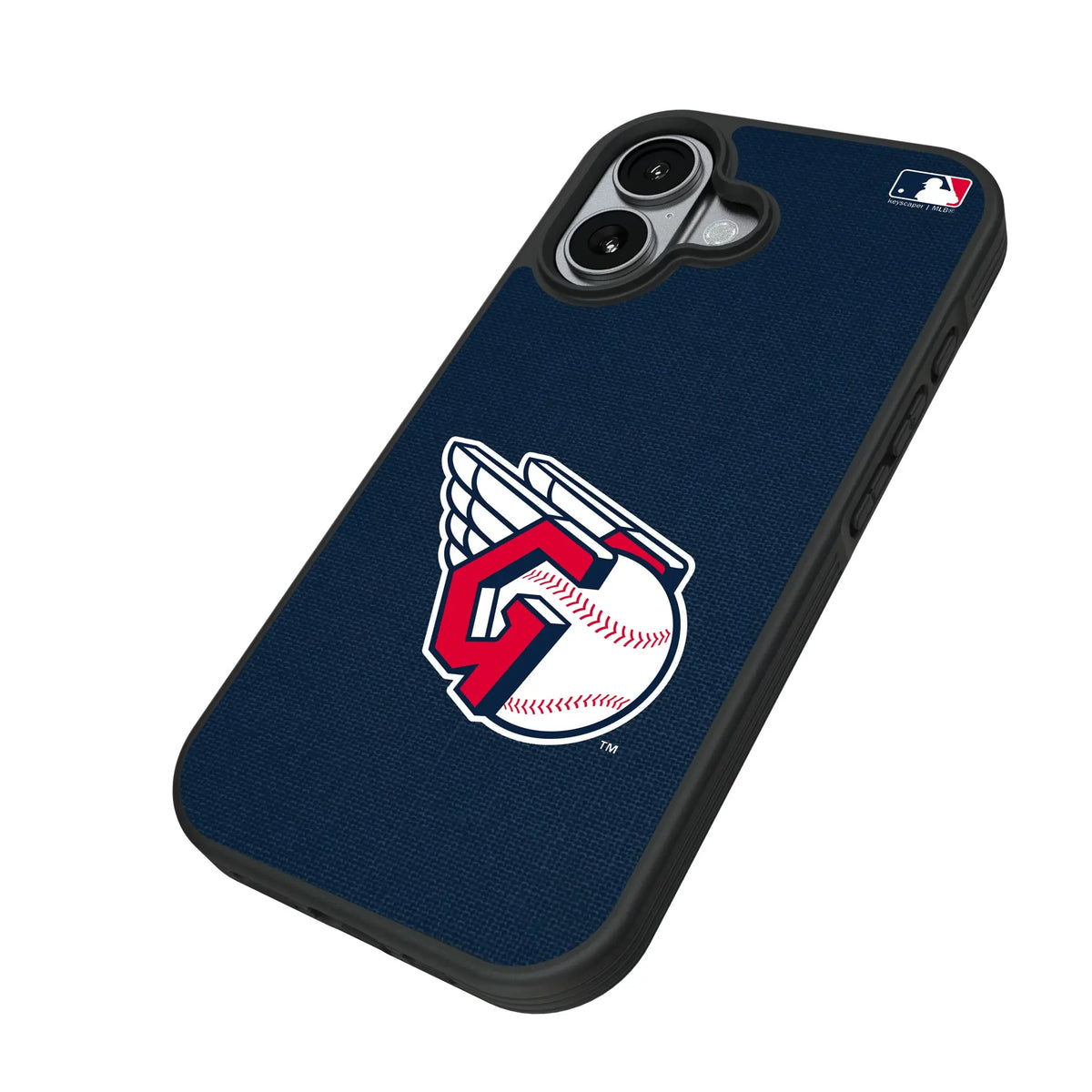 Cleveland Guardians Solid iPhone Bump Phone Case for Apple iPhone - Isometric View#Device_iPhone 17