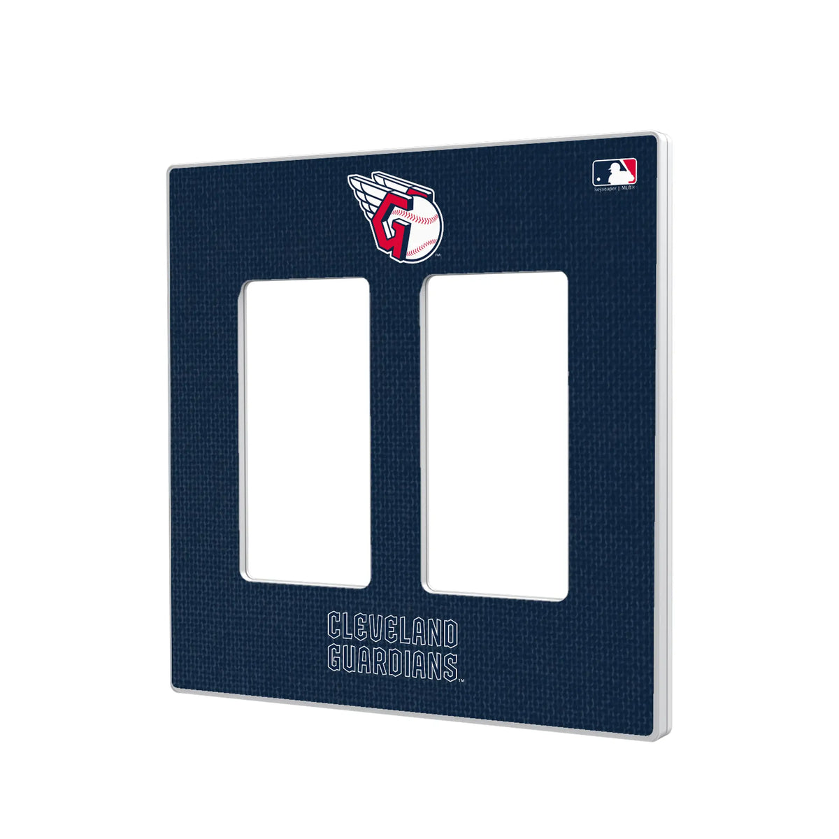 Cleveland Guardians Solid Hidden-Screw Light Switch Plate#Style_Double Rocker