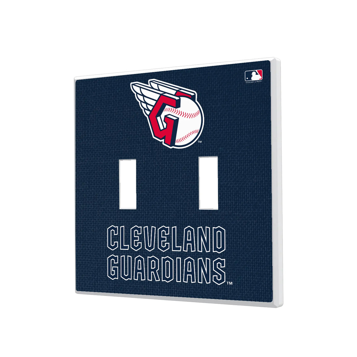 Cleveland Guardians Solid Hidden-Screw Light Switch Plate#Style_Double Toggle