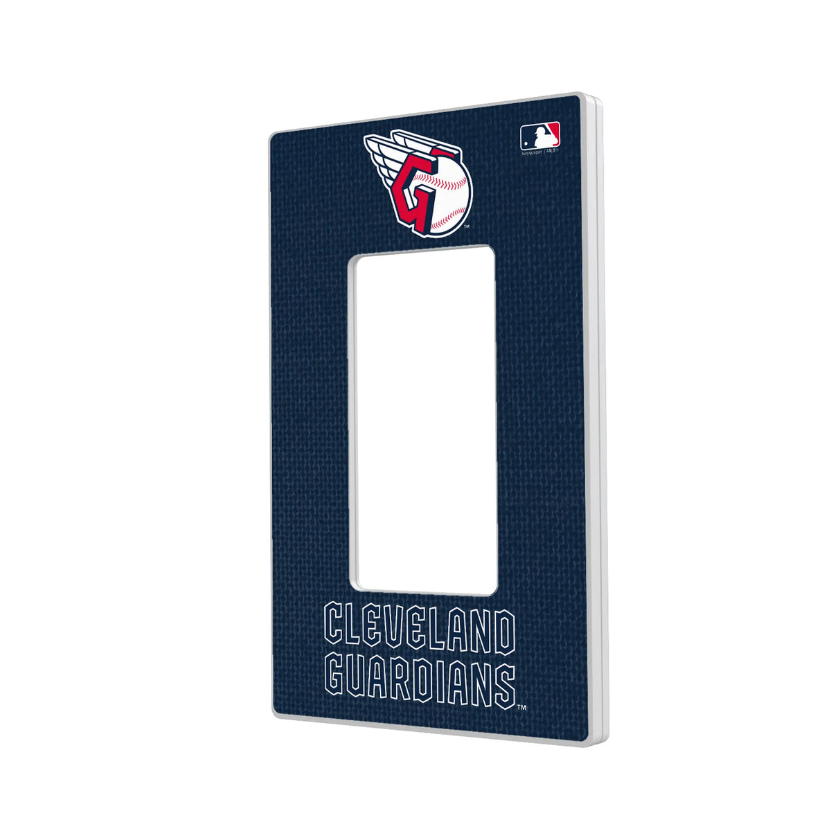 Cleveland Guardians Solid Hidden-Screw Light Switch Plate#Style_Single Rocker
