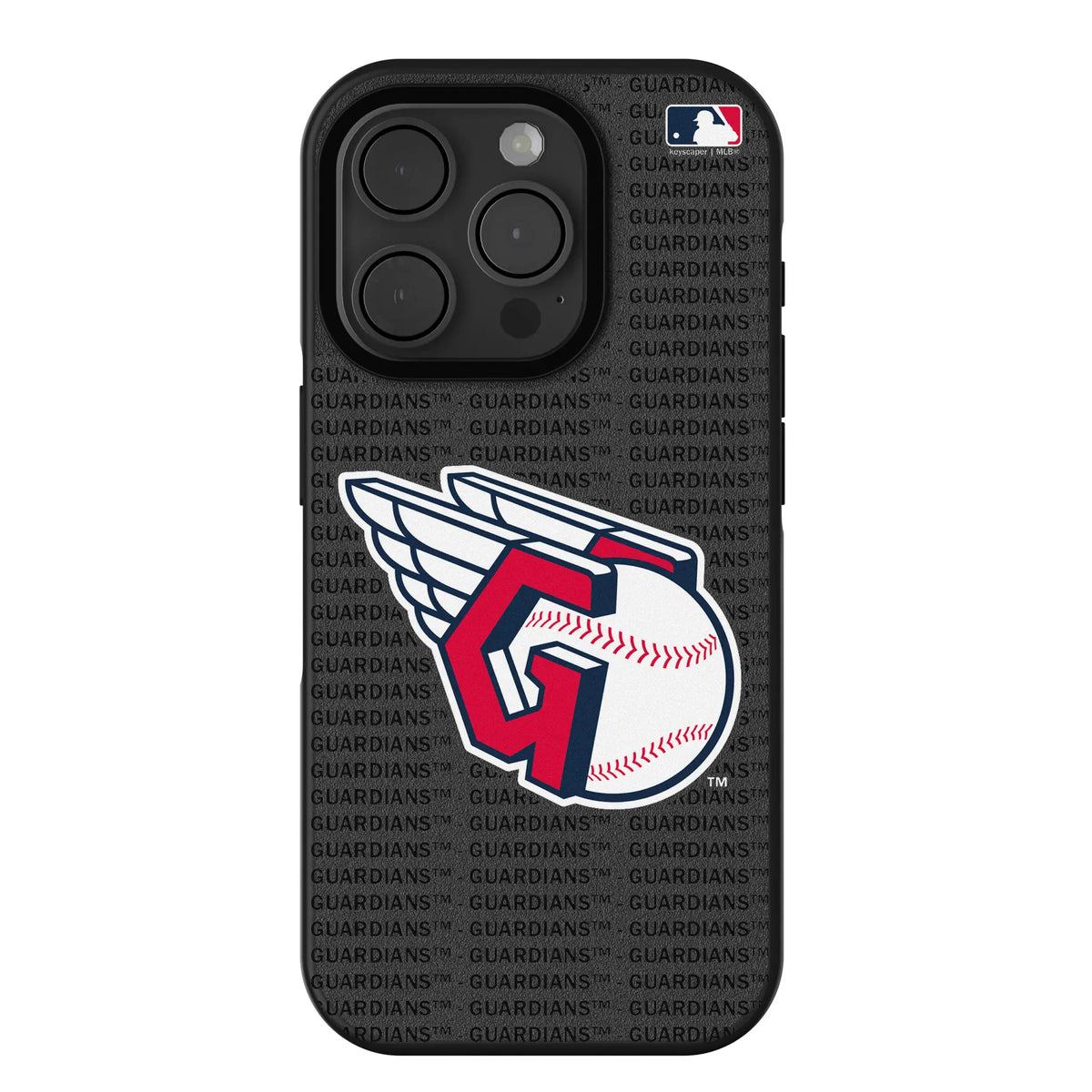 Cleveland Guardians Text Backdrop iPhone Bump Phone Case for Apple iPhone