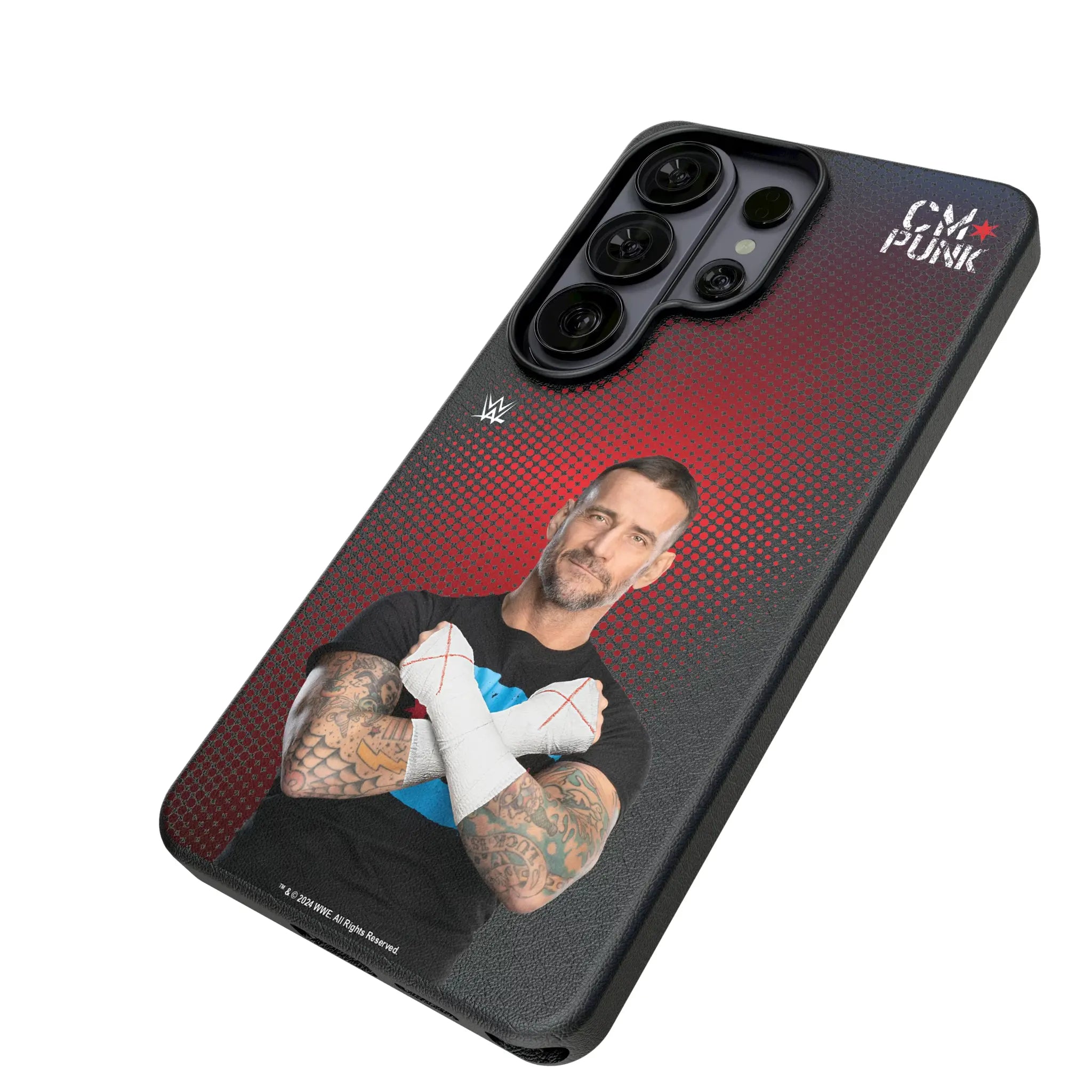 CM Punk Superstar Galaxy MagSafe Compatible Phone Case for Samsung Galaxy - Isometric View#Device_Galaxy S26 Ultra