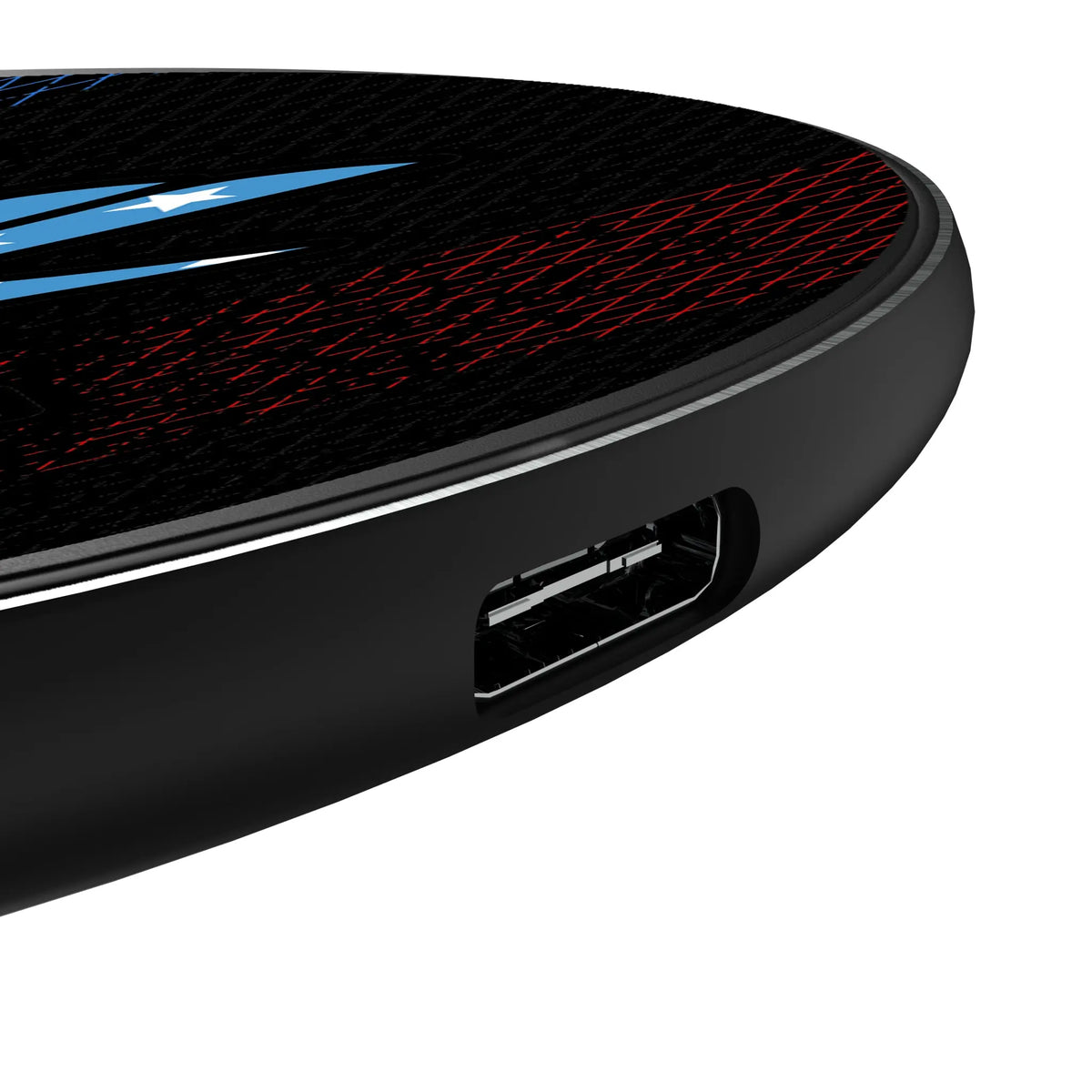 Cody Rhodes Steel 15-Watt Wireless Charger - Detail