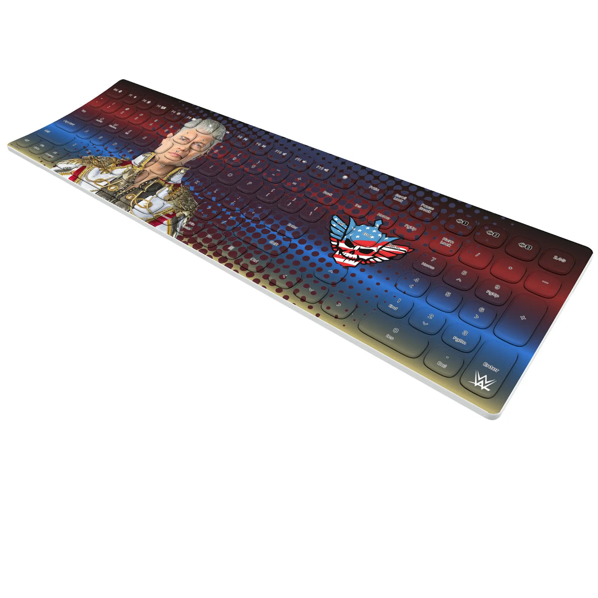 Cody Rhodes Superstar KKB605 Curved Wireless Keyboard - Isometric View