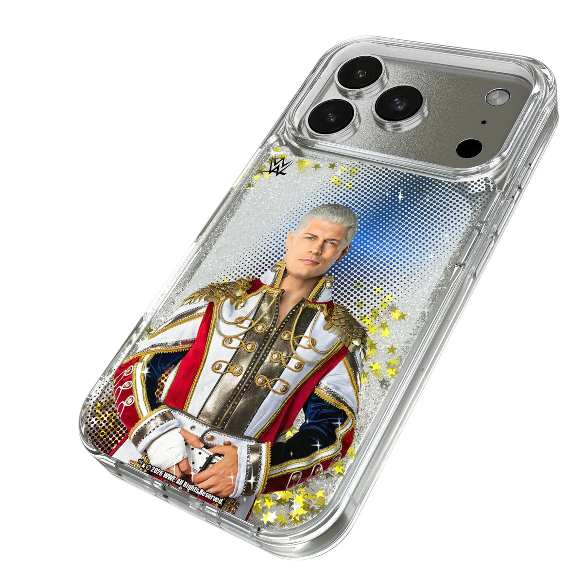 Cody Rhodes Superstar iPhone Glitter Phone Case for Apple iPhone - Isometric View#Device_iPhone 17 Pro