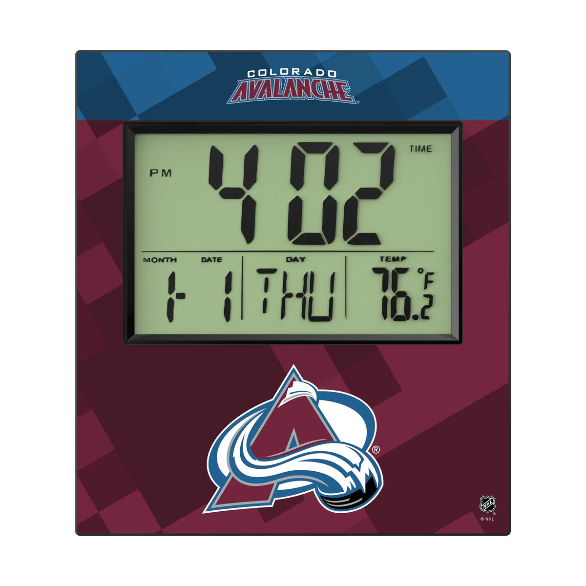 Colorado Avalanche Color Block Wall Clock