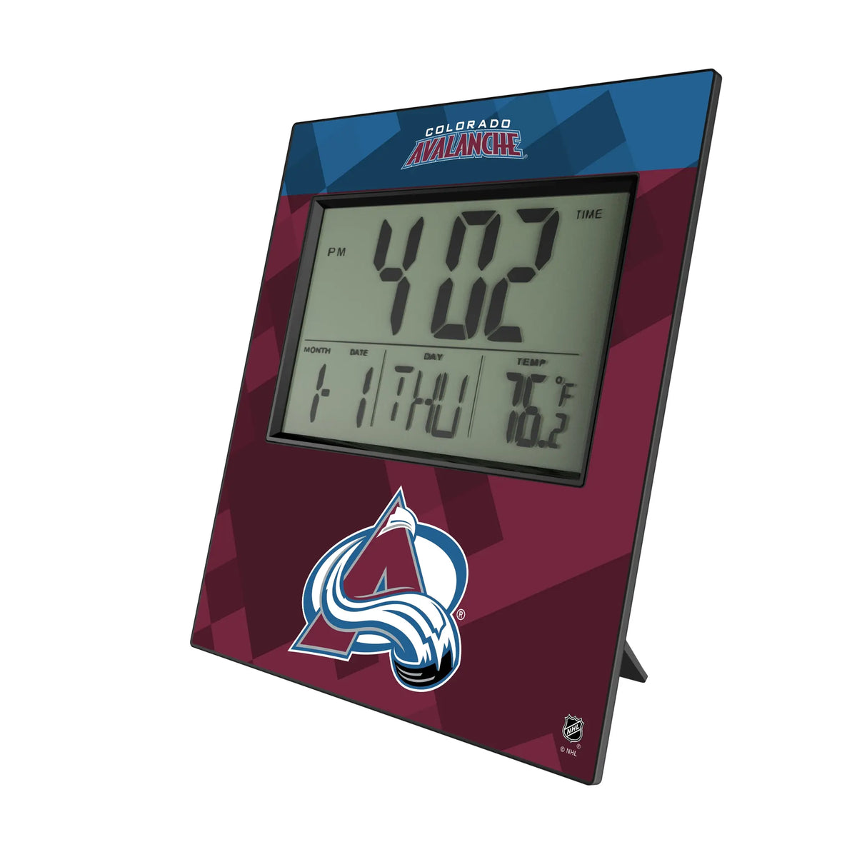 Colorado Avalanche Color Block Wall Clock