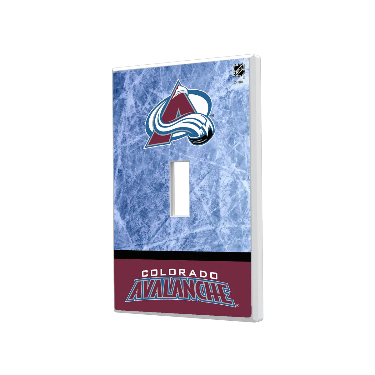 Colorado Avalanche Ice Wordmark Hidden-Screw Light Switch Plate#Style_Single Toggle