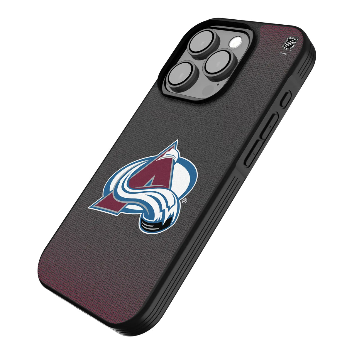 Colorado Avalanche Linen iPhone Bump Phone Case for Apple iPhone - Isometric View