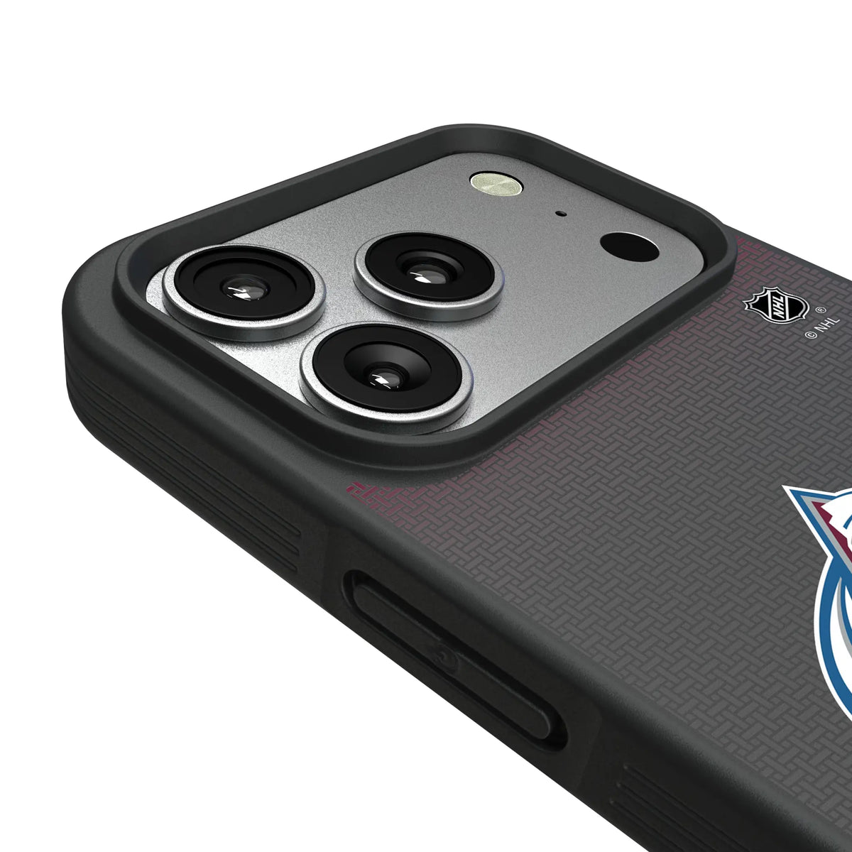 Colorado Avalanche Linen iPhone Bump Phone Case for Apple iPhone - Detail#Device_iPhone 17 Pro