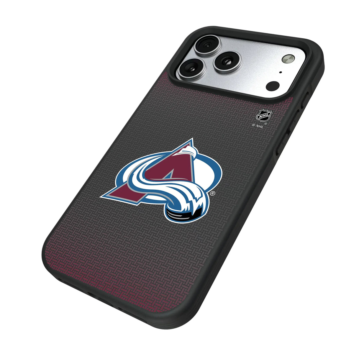 Colorado Avalanche Linen iPhone Bump Phone Case for Apple iPhone - Isometric View#Device_iPhone 17 Pro Max