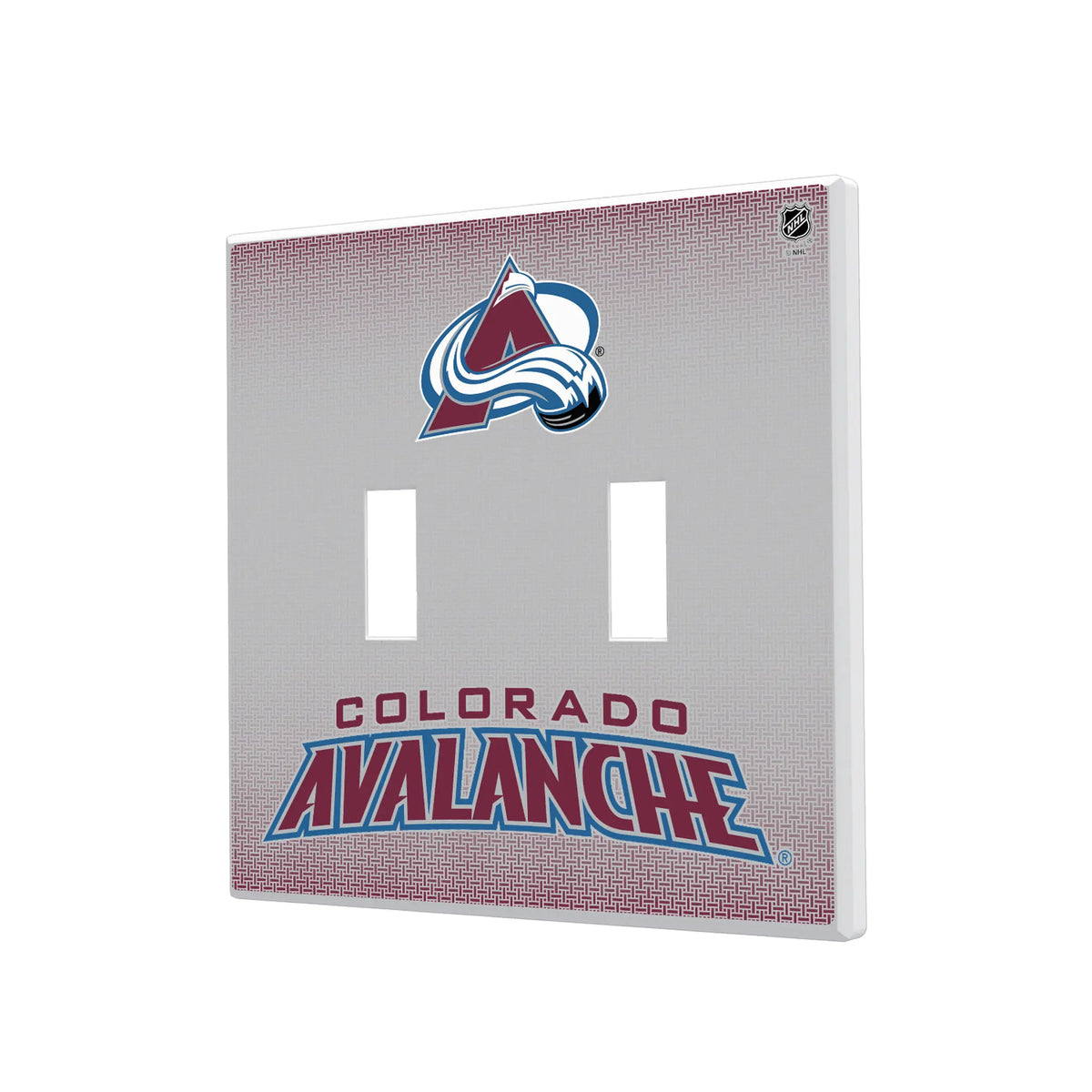 Colorado Avalanche Linen Hidden-Screw Light Switch Plate#Style_Double Toggle