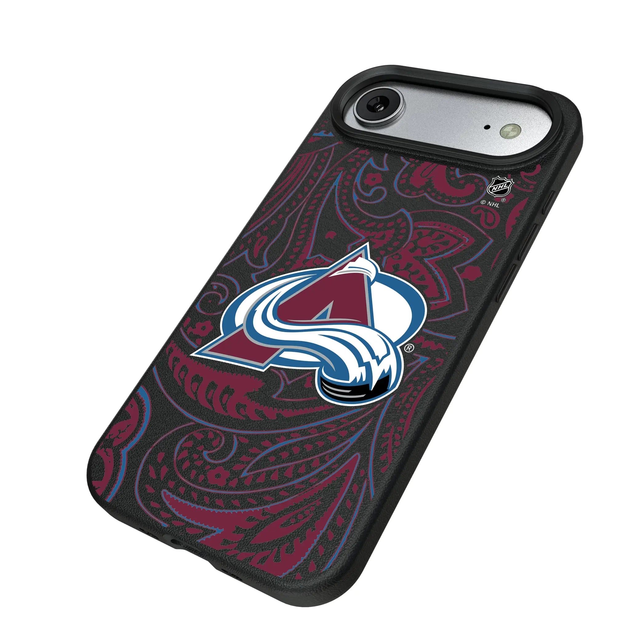 Colorado Avalanche Paisley iPhone MagSafe Compatible Phone Case for Apple iPhone - Isometric View#Device_iPhone Air
