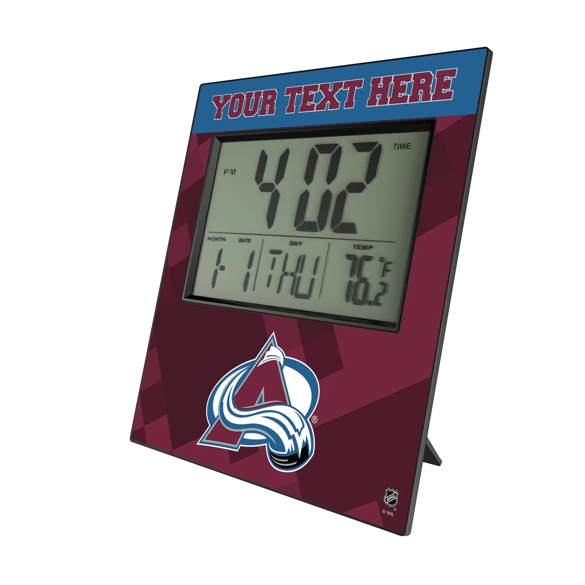 Colorado Avalanche Personalized Color Block Wall Clock