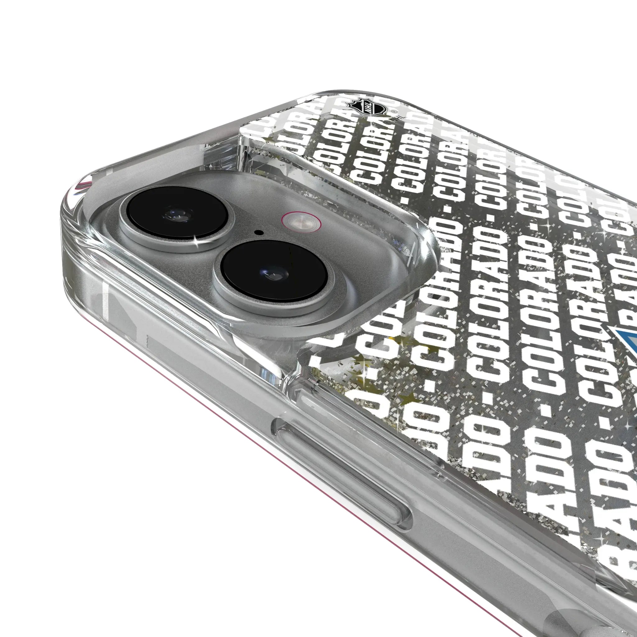 Colorado Avalanche Personalized EndZone Plus iPhone Glitter Phone Case for Apple iPhone - Detail