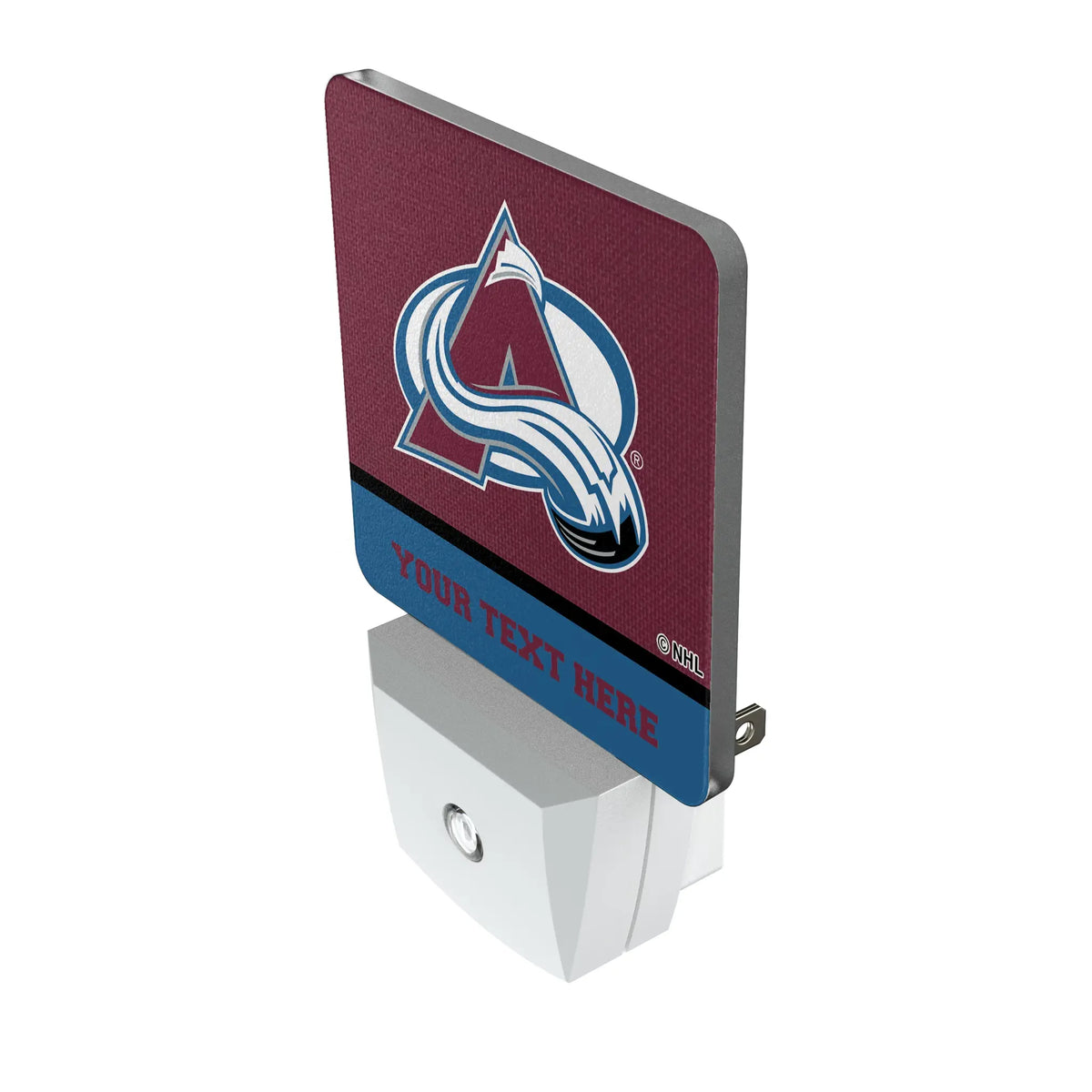 Colorado Avalanche Personalized Endzone Solid Night Light 2-Pack - Isometric View