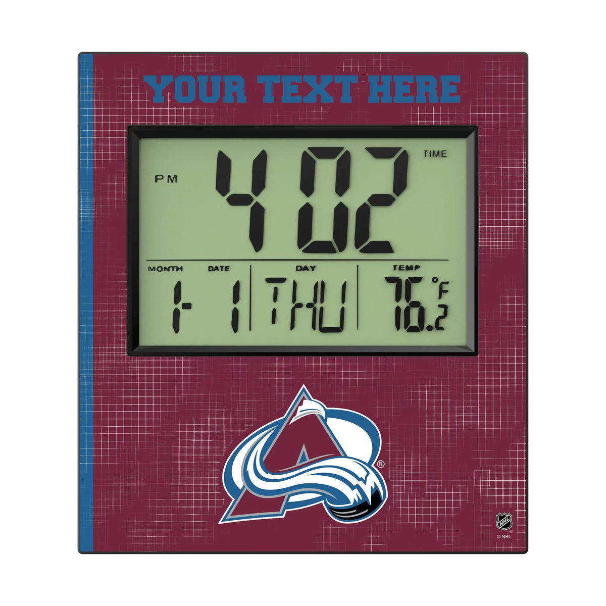 Colorado Avalanche Personalized Hatch Wall Clock