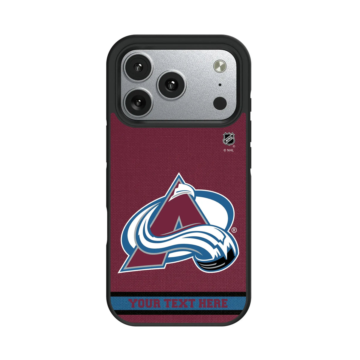 Colorado Avalanche Personalized Stripe iPhone Bump Phone Case for Apple iPhone#Device_iPhone 17 Pro