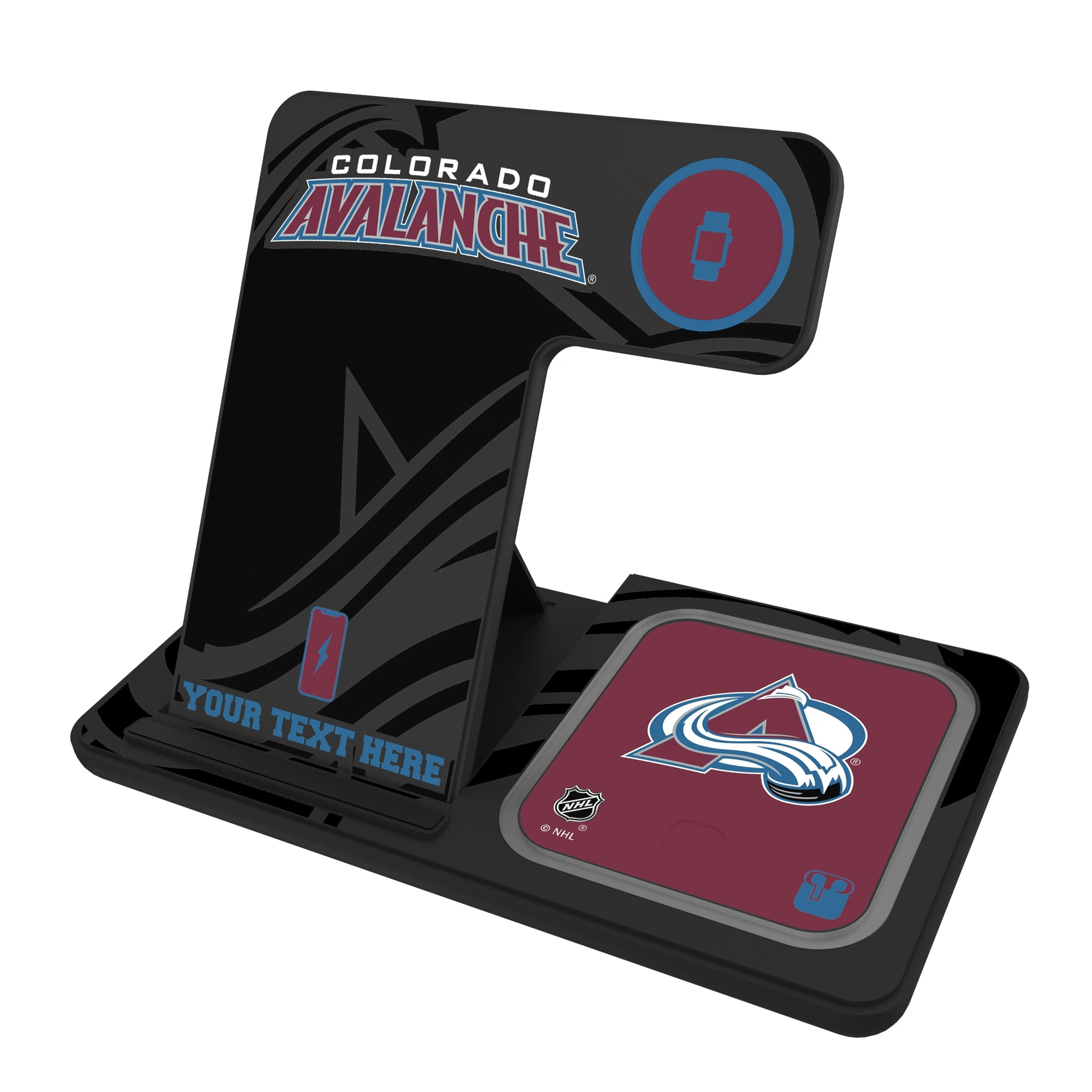 Colorado Avalanche Personalized Tilt 3 in 1 Charging Station