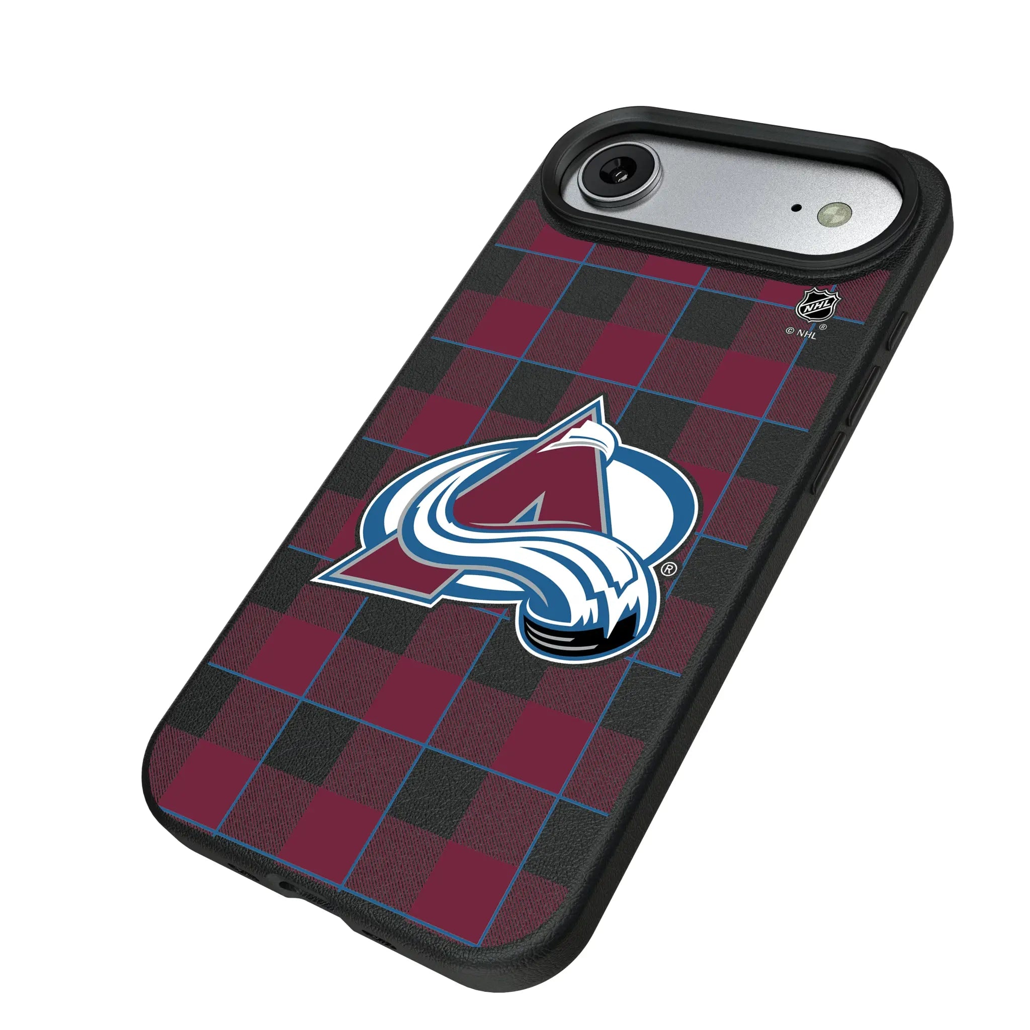 Colorado Avalanche Plaid iPhone MagSafe Compatible Phone Case for Apple iPhone - Isometric View#Device_iPhone Air