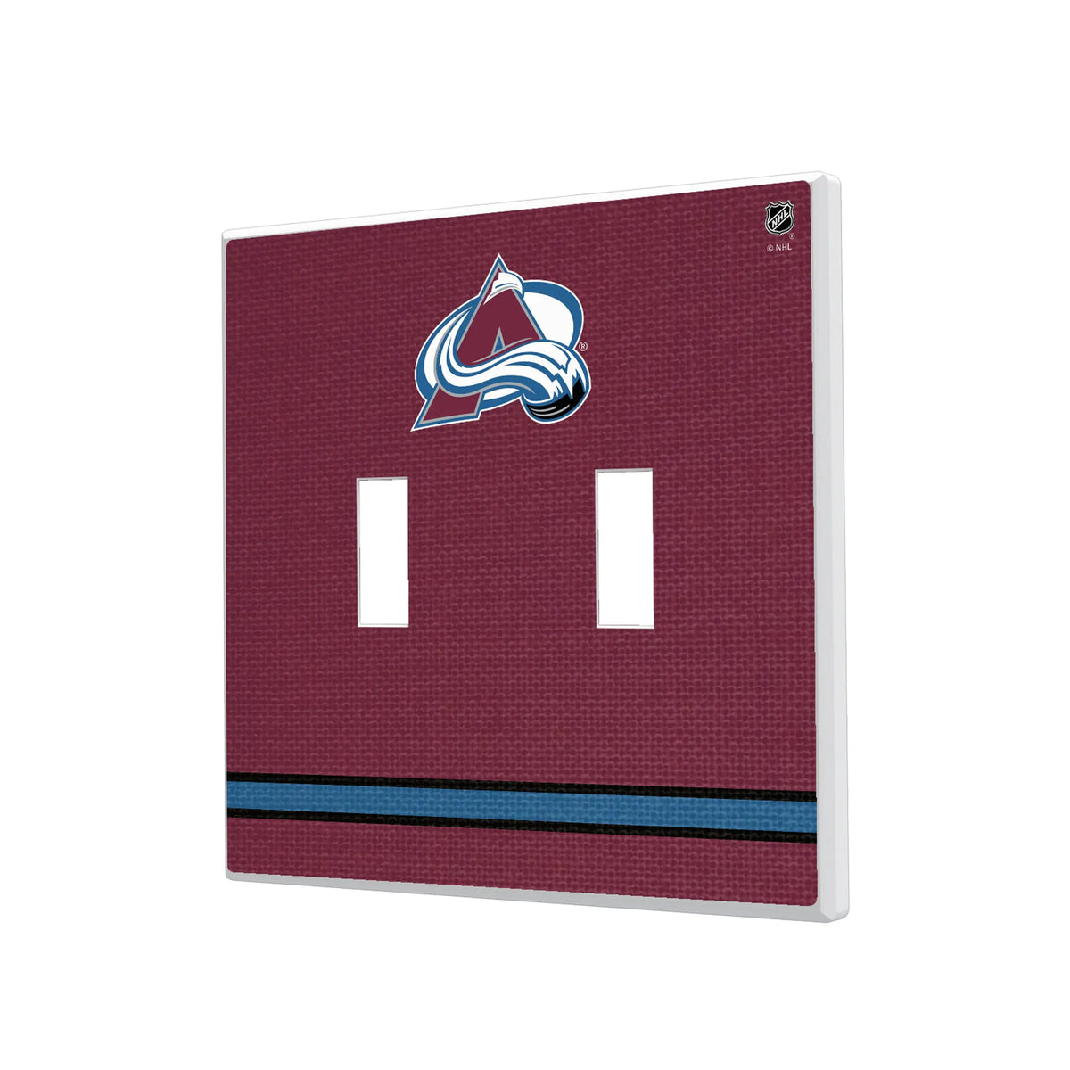 Colorado Avalanche Stripe Hidden-Screw Light Switch Plate#Style_Double Toggle