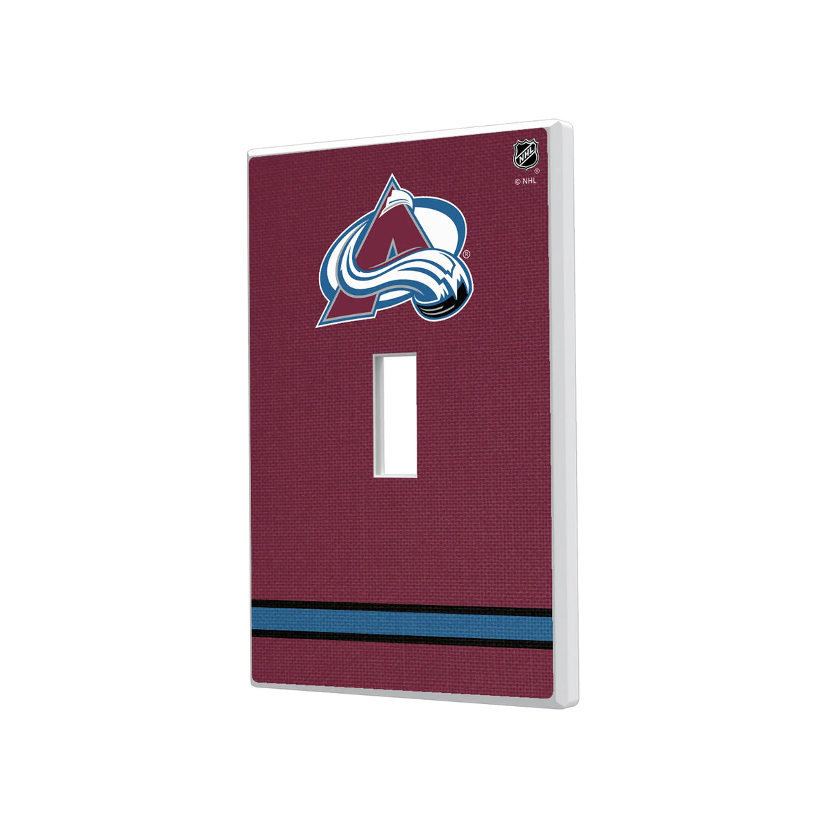 Colorado Avalanche Stripe Hidden-Screw Light Switch Plate#Style_Single Toggle