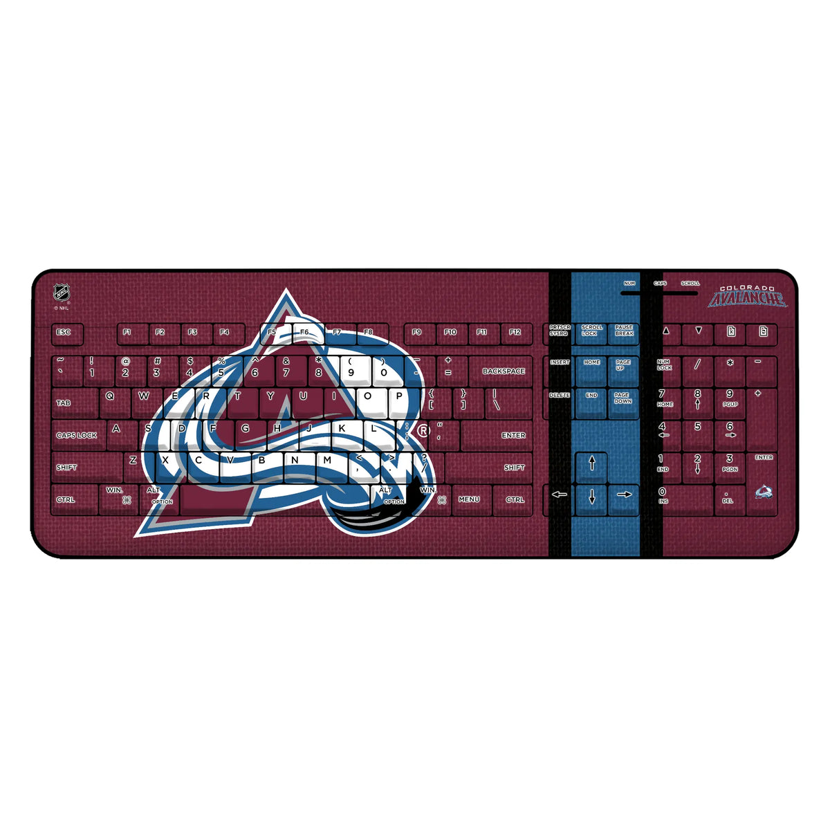 Colorado Avalanche Stripe Wireless USB Keyboard