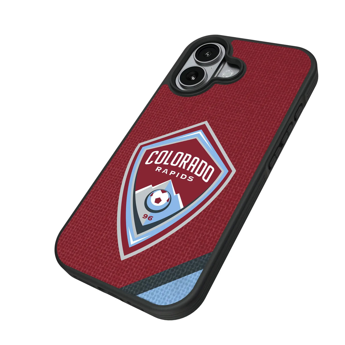 Colorado Rapids Diagonal Stripe iPhone Bump Phone Case for Apple iPhone - Isometric View#Device_iPhone 17