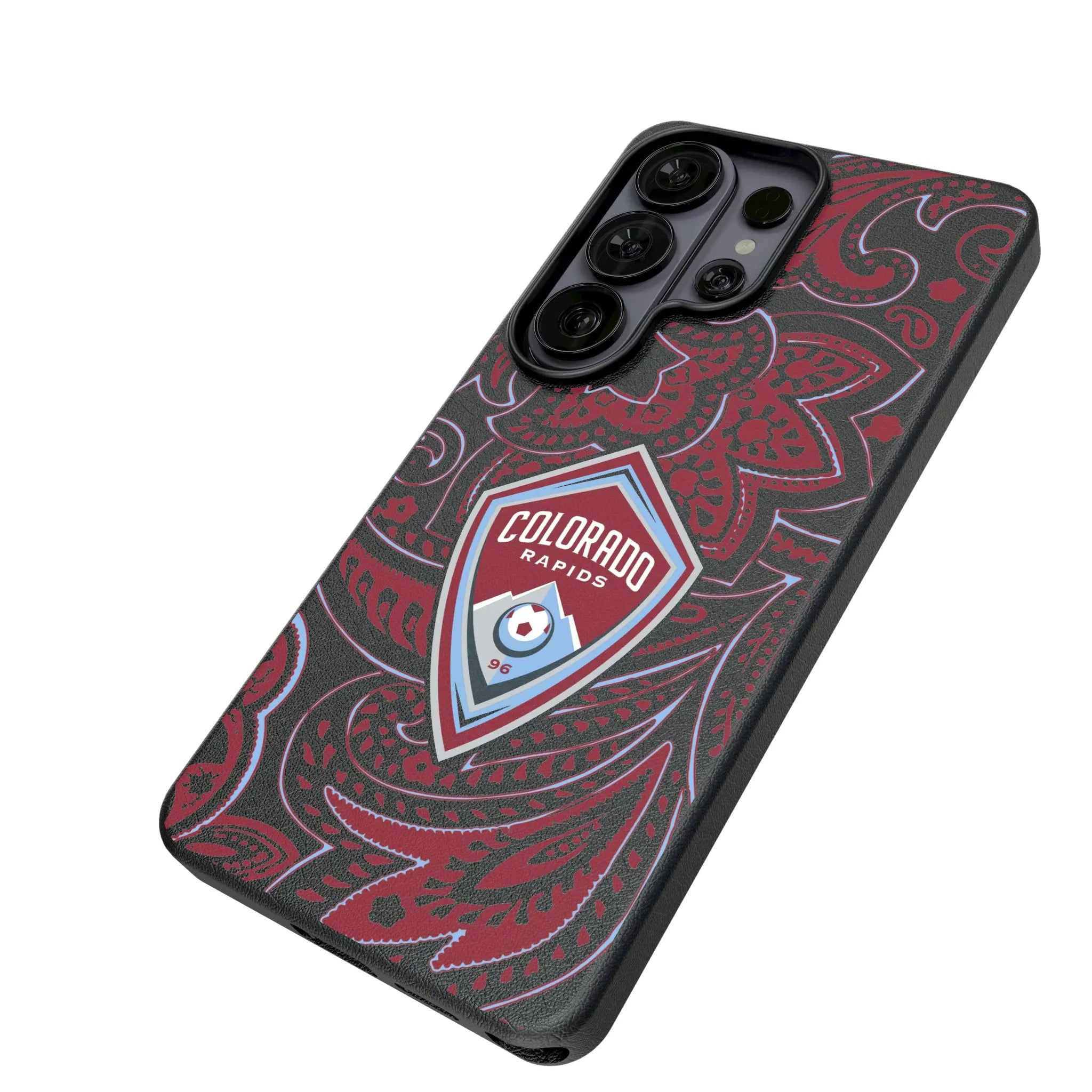 Colorado Rapids Paisley Galaxy MagSafe Compatible Phone Case for Samsung Galaxy - Isometric View#Device_Galaxy S26 Ultra