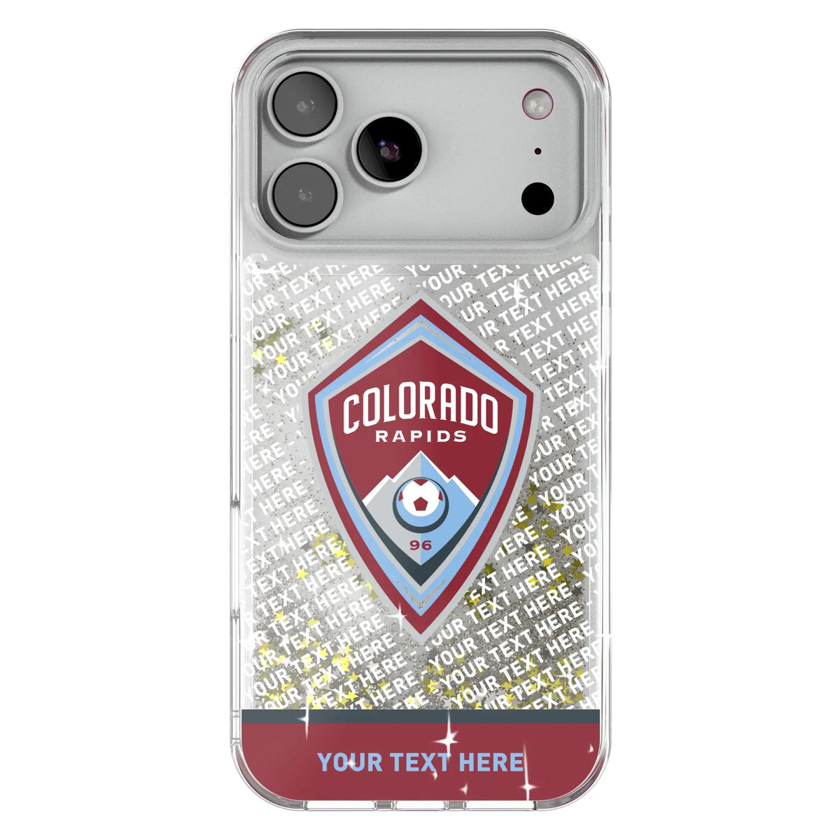 Colorado Rapids Personalized EndZone Plus Glitter Phone Case for Apple iPhone