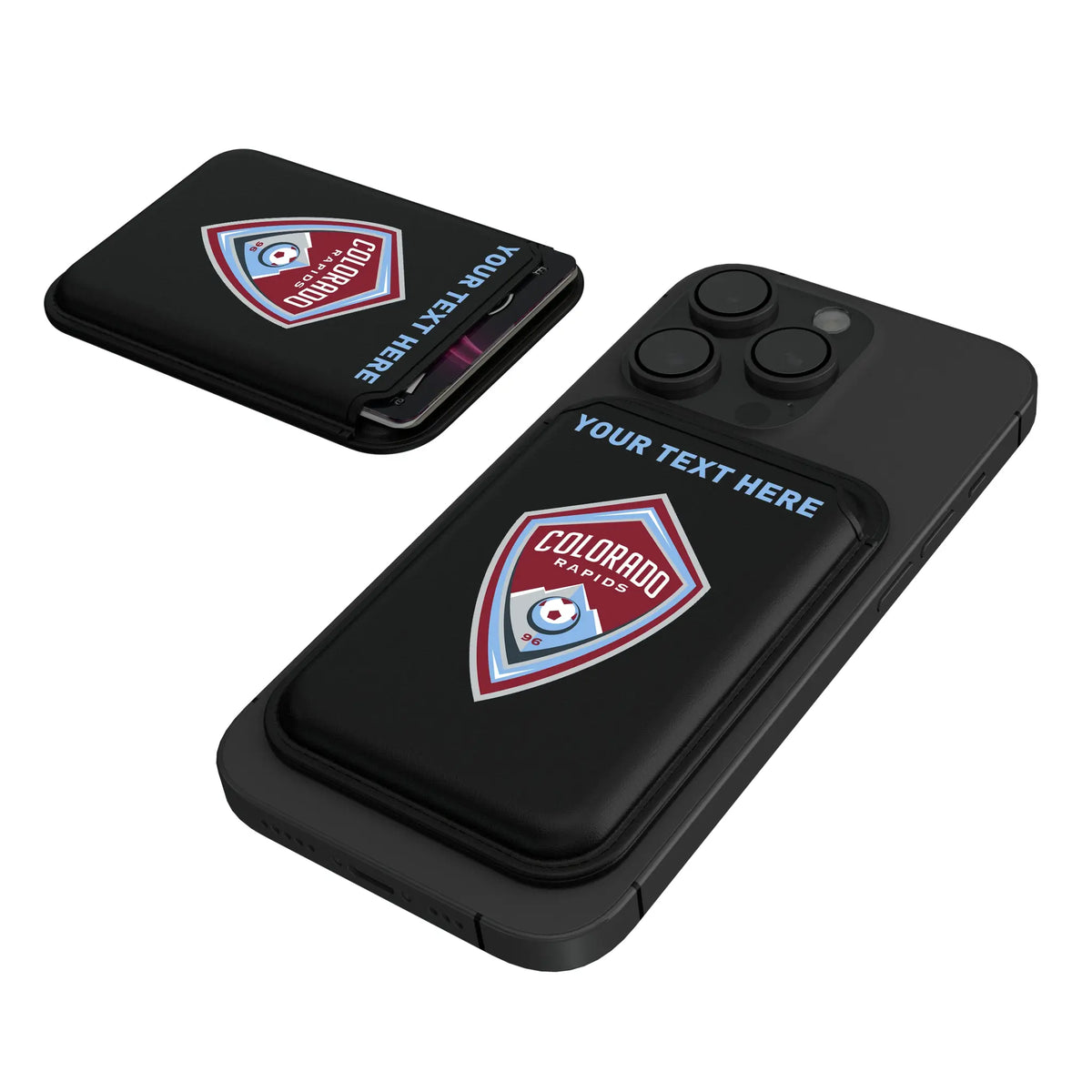 Colorado Rapids Personalized Insignia Black Magnetic Credit Card Wallet