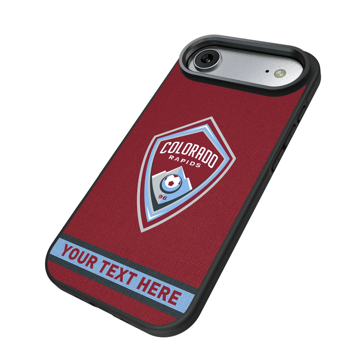 Colorado Rapids Personalized Stripe iPhone Bump Phone Case for Apple iPhone - Isometric View#Device_iPhone Air