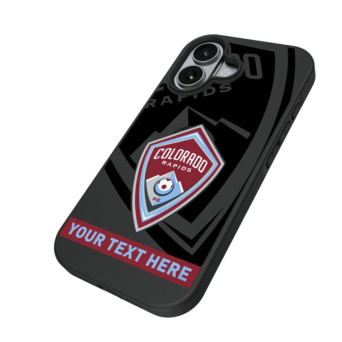 Colorado Rapids Personalized Tilt iPhone Bump Phone Case for Apple iPhone - Isometric View#Device_iPhone 17