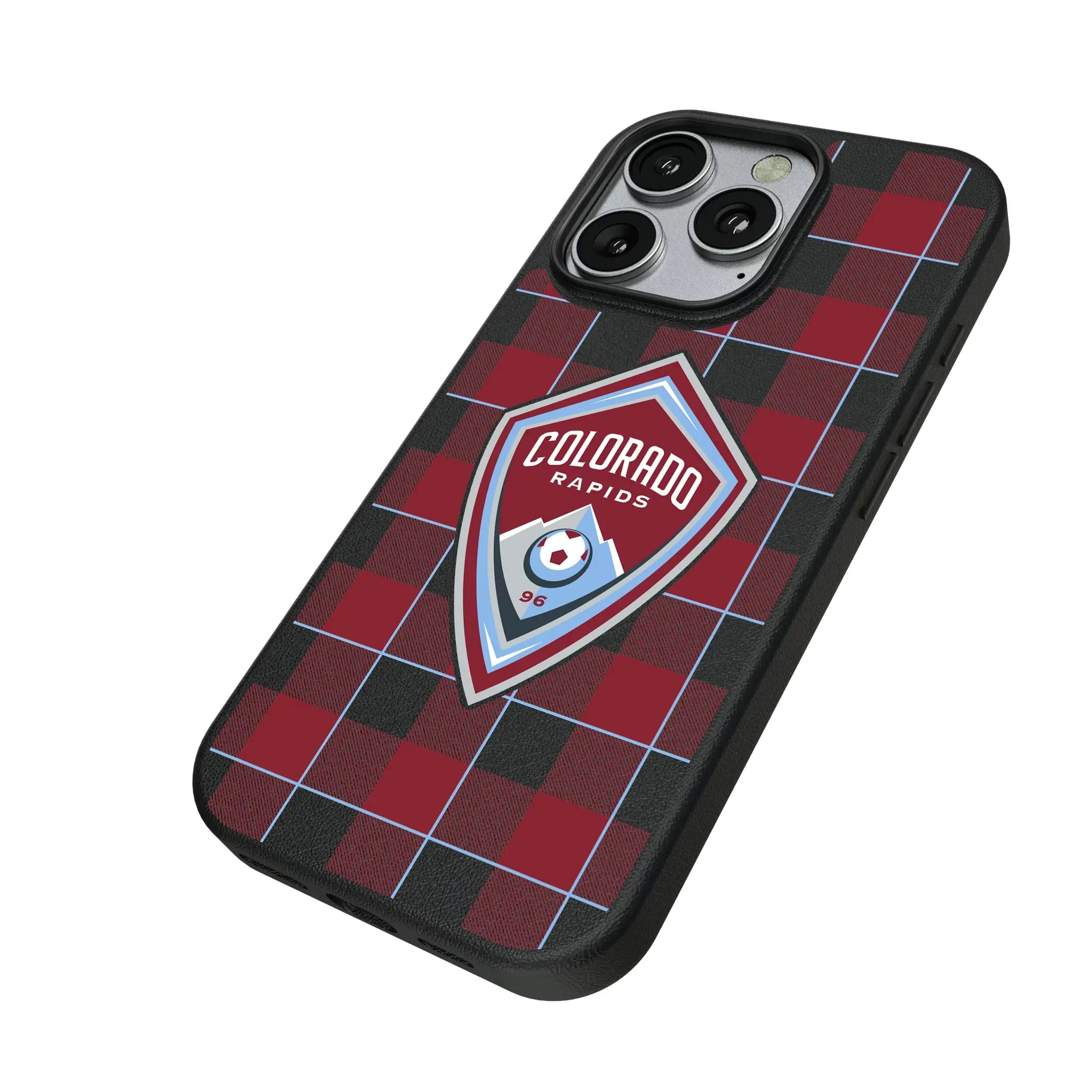 Colorado Rapids Plaid iPhone MagSafe Compatible Phone Case for Apple iPhone - Isometric View