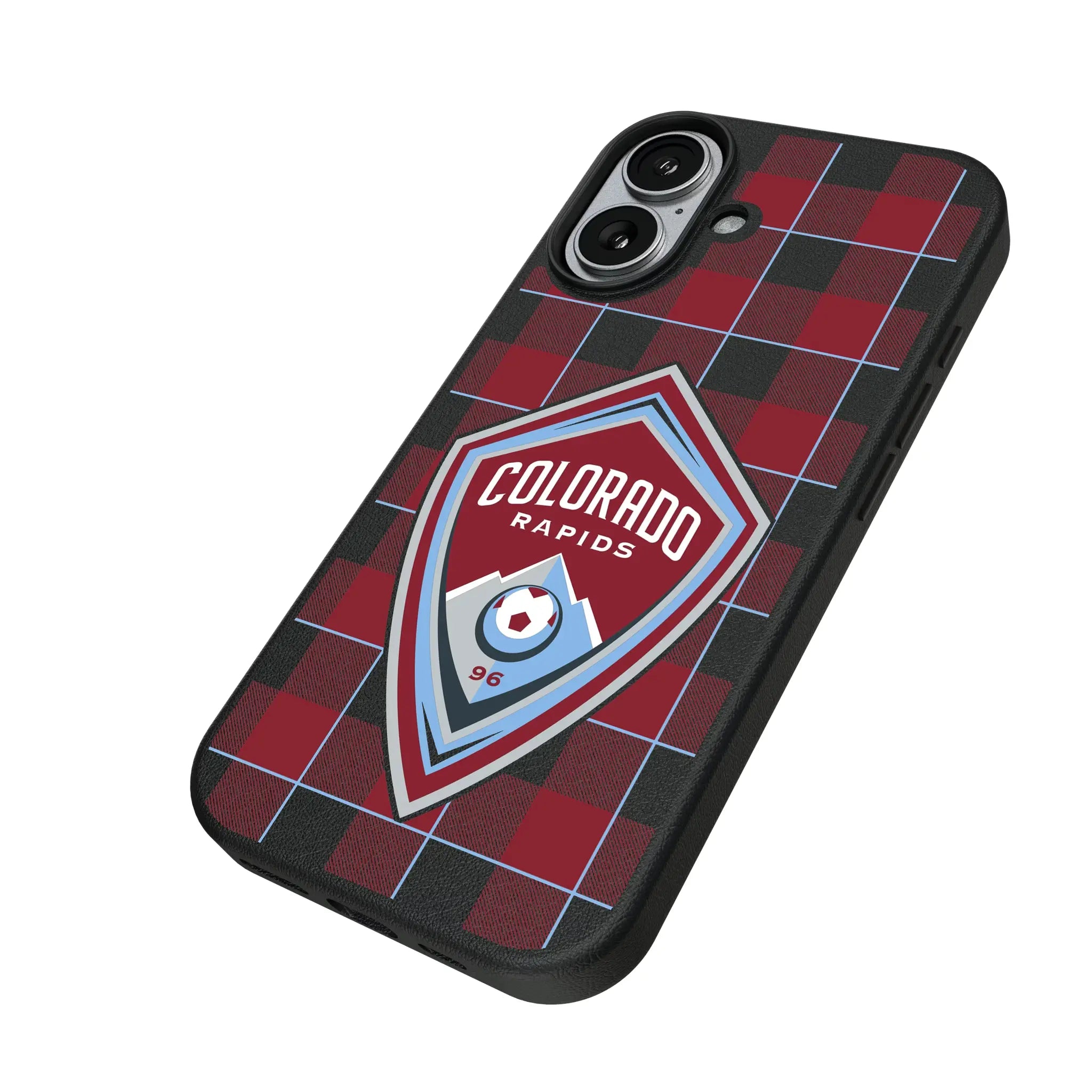 Colorado Rapids Plaid iPhone MagSafe Compatible Phone Case for Apple iPhone - Isometric View#Device_iPhone 17