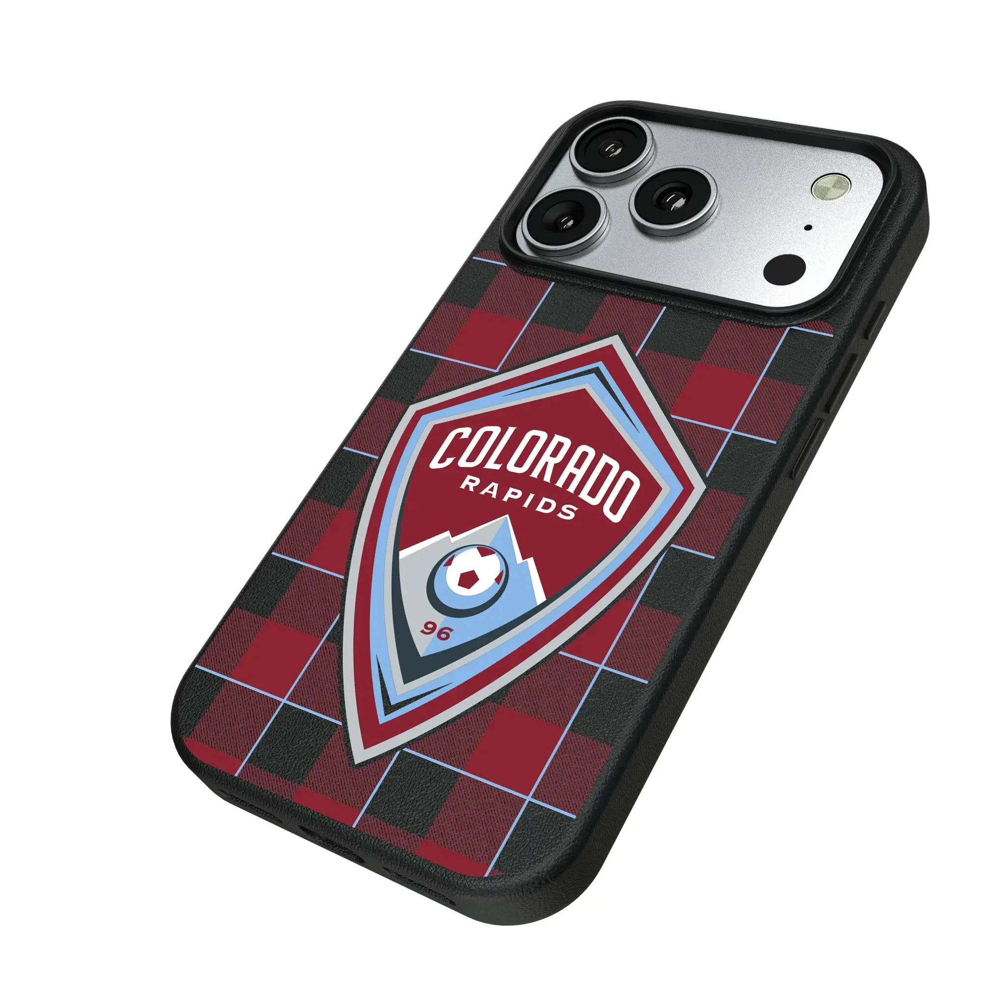 Colorado Rapids Plaid iPhone MagSafe Compatible Phone Case for Apple iPhone - Isometric View#Device_iPhone 17 Pro