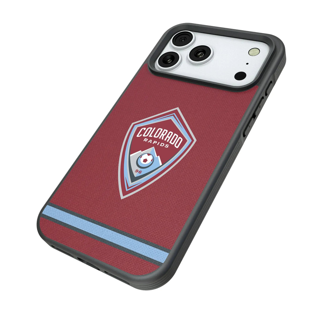 Colorado Rapids Stripe iPhone Bump Phone Case for Apple iPhone - Isometric View#Device_iPhone 18 Pro Max