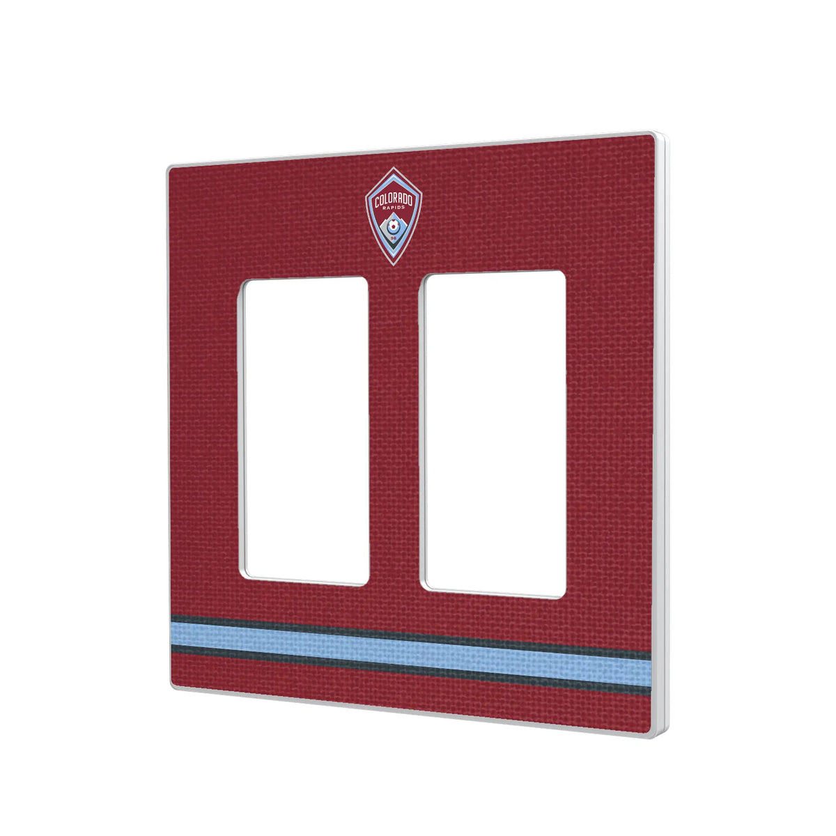 Colorado Rapids Stripe Hidden-Screw Light Switch Plate#Style_Double Rocker