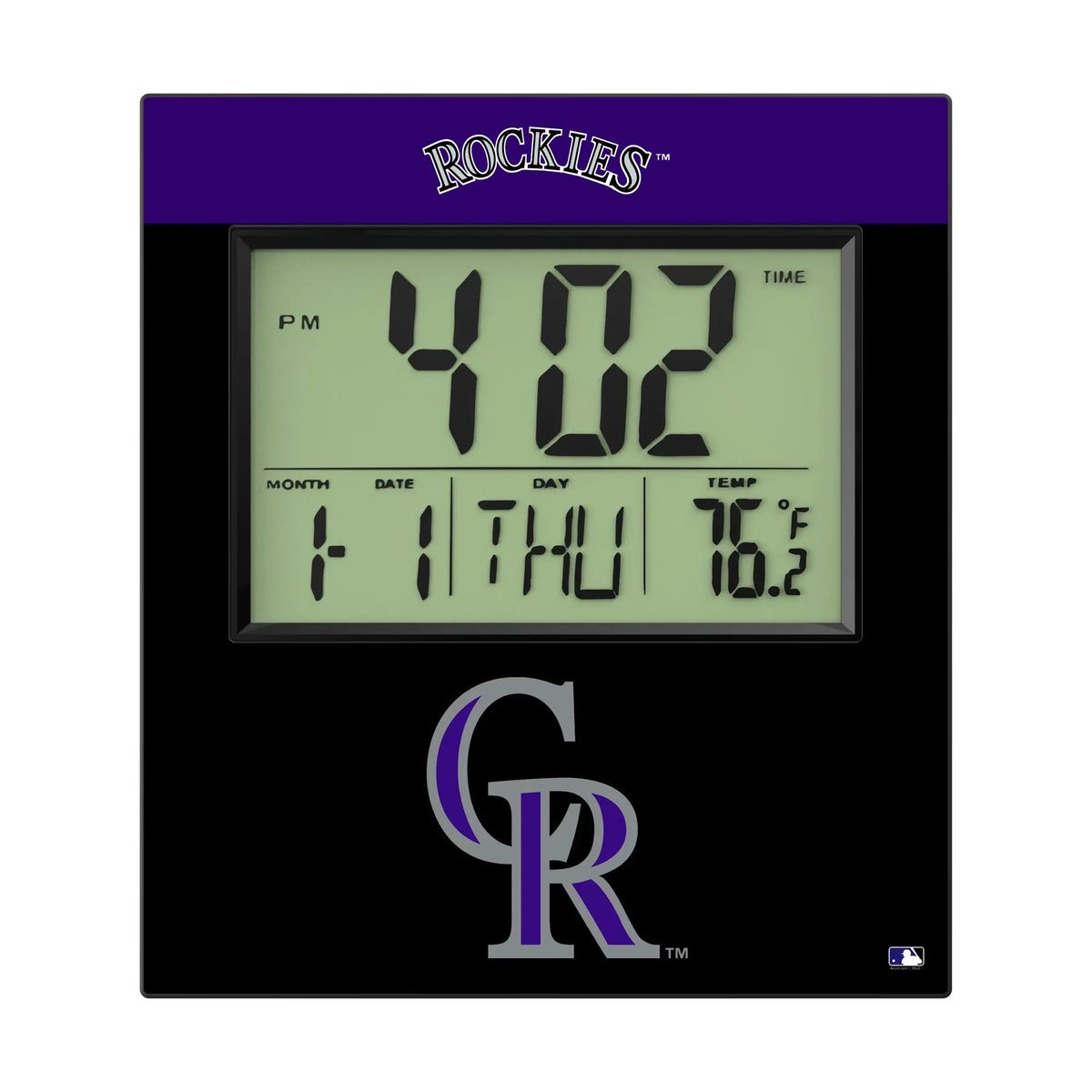 Colorado Rockies Color Block Wall Clock