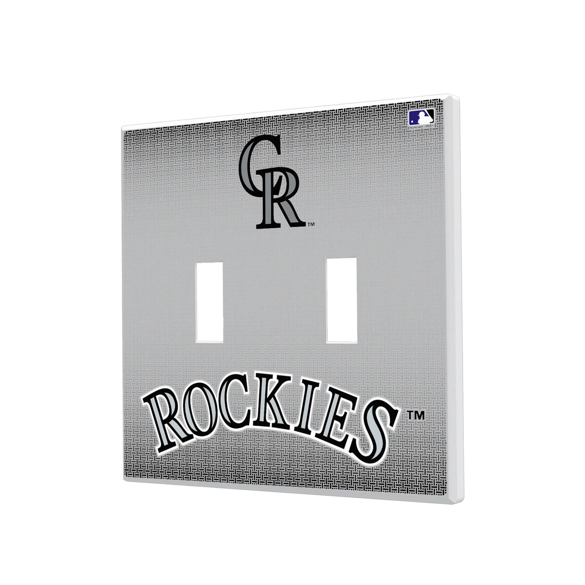 Colorado Rockies Linen Hidden-Screw Light Switch Plate#Style_Double Toggle