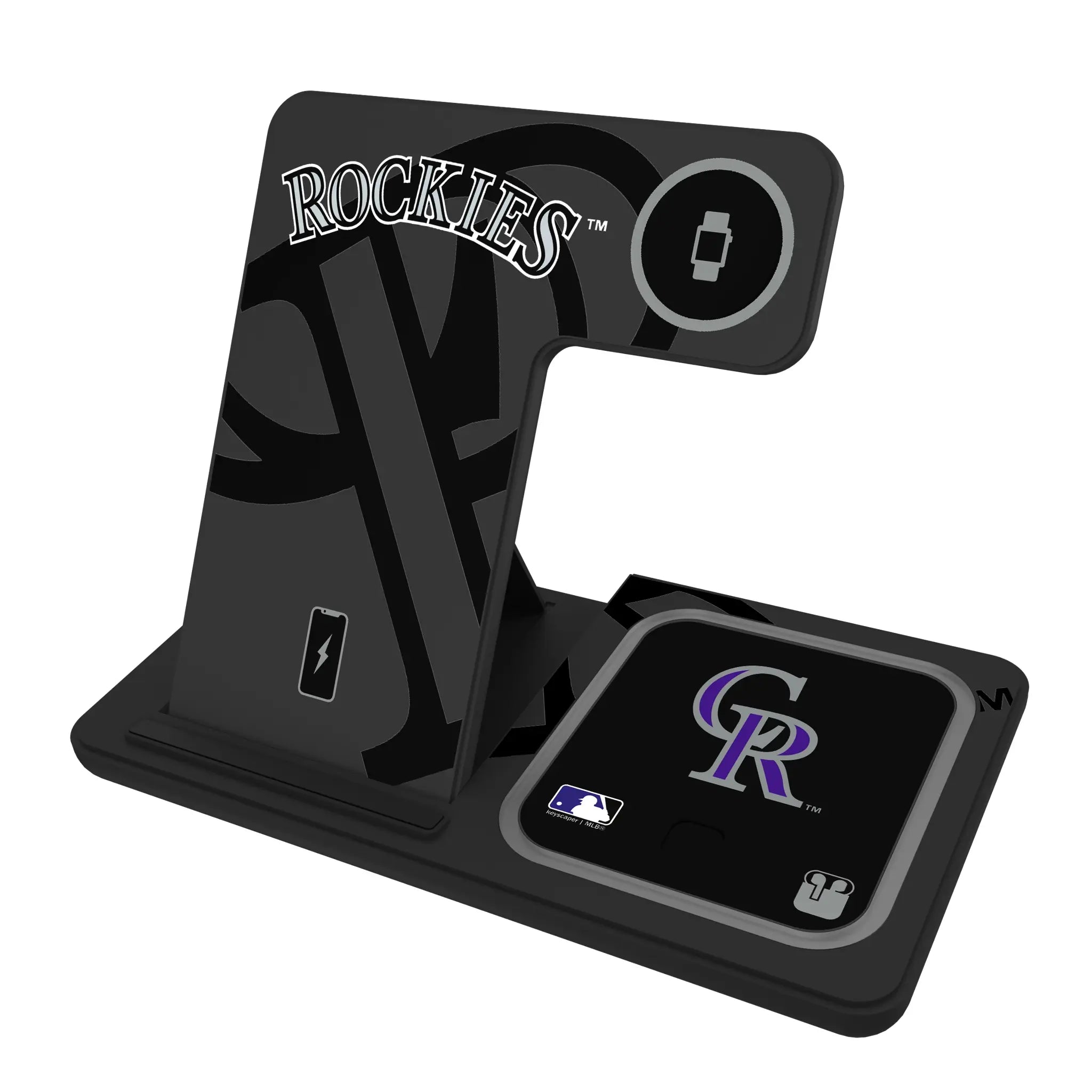 Colorado Rockies Monocolor Tilt 3 in 1 Charging Station