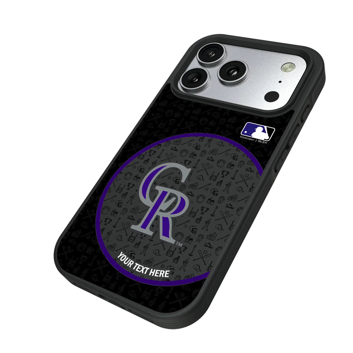 Colorado Rockies Personalized Circle iPhone Bump Phone Case for Apple iPhone - Isometric View#Device_iPhone 17 Pro