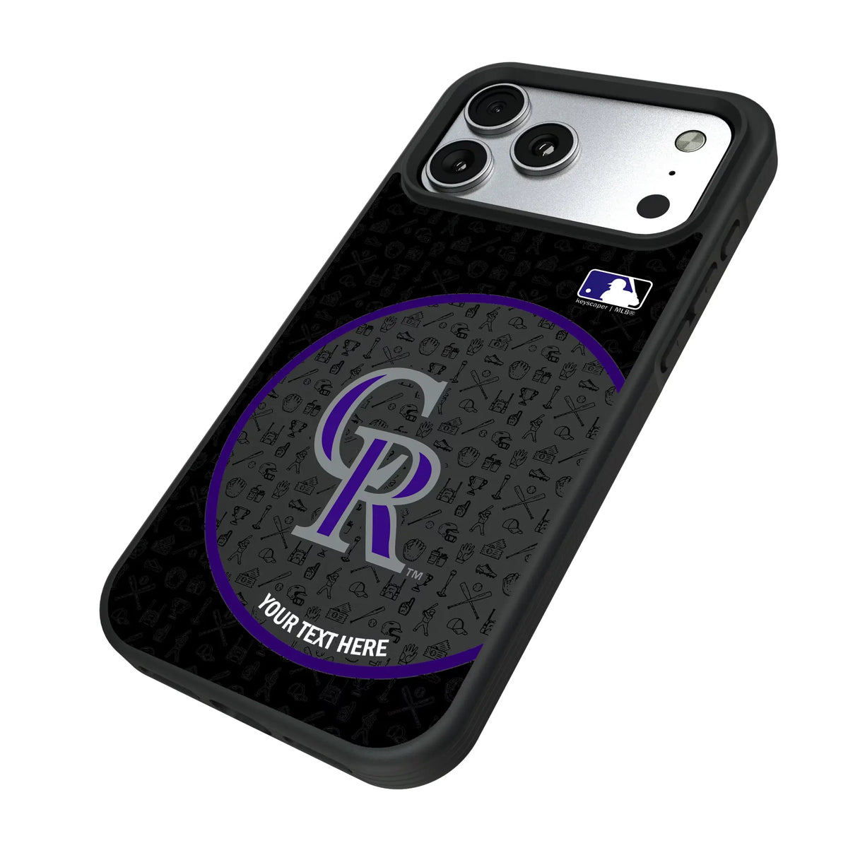 Colorado Rockies Personalized Circle iPhone Bump Phone Case for Apple iPhone - Isometric View#Device_iPhone 17 Pro Max