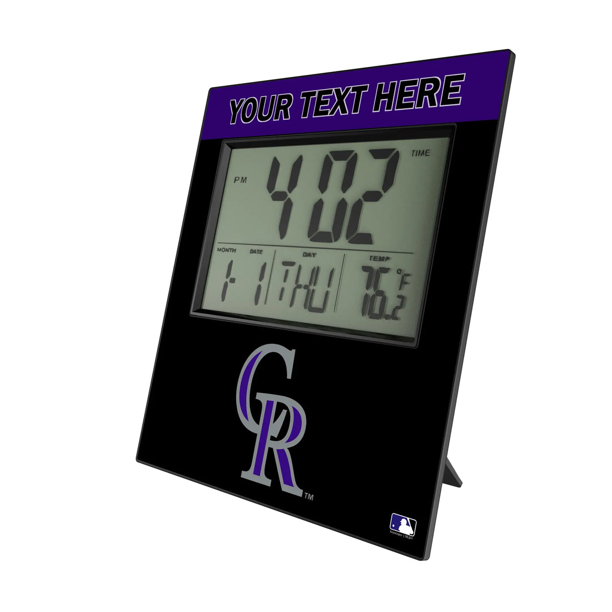 Colorado Rockies Personalized Color Block Wall Clock