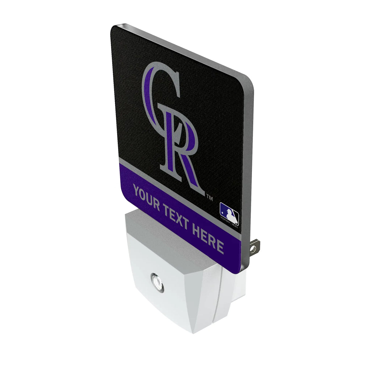 Colorado Rockies Personalized Endzone Solid Night Light 2-Pack - Isometric View